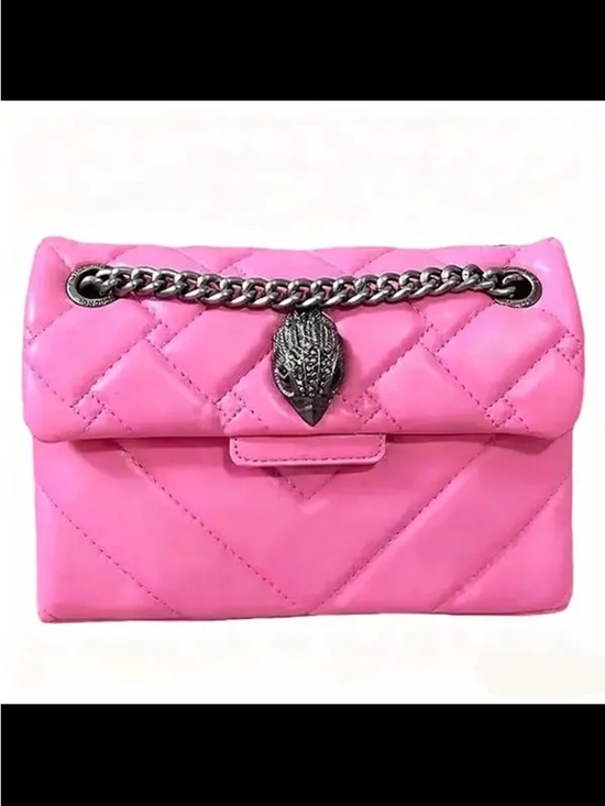 Kurt Geiger Handbags - Kurt Geiger Pink Quilted Chain-Handle Clutch